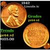 Image 1 : Proof 1942 Lincoln Cent 1c Grades Choice Proof Red