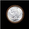 Image 2 : ***Auction Highlight***  AU/BU Slider Rutland Shotgun Solid Date Peace $1 Roll 1922 Virtually UNC (f
