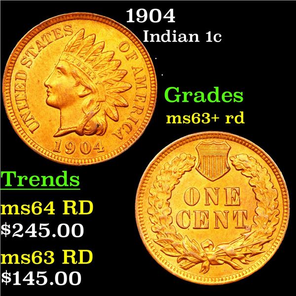 1904 Indian Cent 1c Grades Select+ Unc RD
