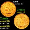 Image 1 : 1904 Indian Cent 1c Grades Select+ Unc RD