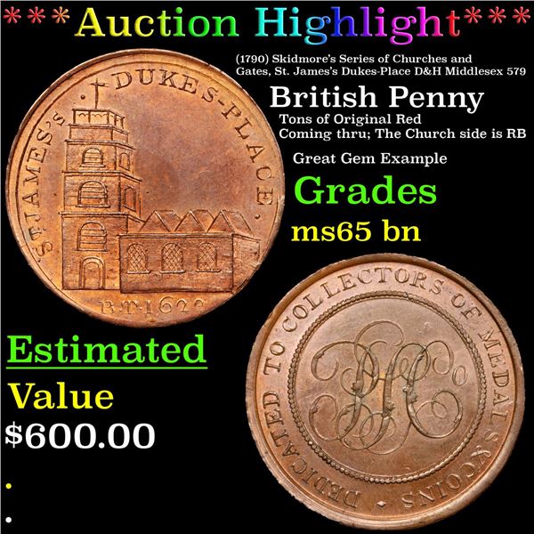 ***Auction Highlight*** (1790) Skidmore's Series of Churches and Gates, St. James's Dukes-Place D&H