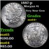Image 1 : 1887-p Morgan Dollar $1 Grades Choice+ Unc
