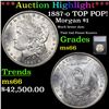 Image 1 : ***Auction Highlight*** 1887-o TOP POP! Morgan Dollar $1 Graded ms66 By SEGS (fc)