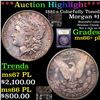 Image 1 : ***Auction Highlight*** 1881-s Colorfully Toned Morgan Dollar $1 Graded GEM++ PL By USCG (fc)