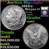 Image 1 : ***Auction Highlight*** 1884-s Morgan Dollar $1 Graded Select Unc By USCG (fc)