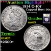 Image 1 : ***Auction Highlight*** 1814 O-107 Capped Bust Half Dollar 50c Graded Select Unc By USCG (fc)
