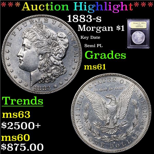 ***Auction Highlight*** 1883-s Morgan Dollar $1 Graded BU+ By USCG (fc)