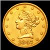 Image 2 : ***Auction Highlight*** 1847-p Gold Liberty Eagle $10 Graded au53 details By SEGS (fc)
