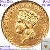 Image 6 : ***Auction Highlight*** 1856-s Small 's' Three Dollar Gold 3 Graded au58 By SEGS (fc)