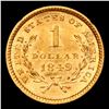Image 3 : ***Auction Highlight*** 1849 Open Wreath Gold Dollar $1 Graded ms63 details By SEGS (fc)