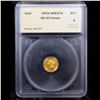 Image 4 : ***Auction Highlight*** 1849 Open Wreath Gold Dollar $1 Graded ms63 details By SEGS (fc)