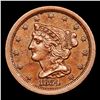 Image 2 : 1854 Braided Hair Half Cent 1/2c Grades Choice AU/BU Slider