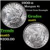 Image 1 : 1900-o Morgan Dollar $1 Grades GEM Unc