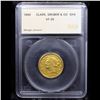 Image 4 : ***Auction Highlight*** 1860 Clark, Gruber & Co.Gold Half Eagle $5 Graded vf35 By SEGS (fc)