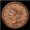 Image 2 : 1850 C-1 Braided Hair Large Cent 1c Graded ms62 By SEGS
