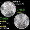 Image 1 : 1884-o Morgan Dollar $1 Grades GEM+ Unc