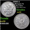 Image 1 : 1886-o Morgan Dollar $1 Grades Choice AU/BU Slider