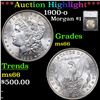 Image 1 : ***Auction Highlight*** 1900-o Morgan Dollar $1 Graded ms66 By SEGS (fc)