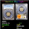 Image 1 : ***Auction Highlight*** 1885 Liberty Nickel 5c Graded g4 By PCGS (fc)