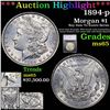 Image 1 : ***Auction Highlight*** 1894-p Morgan Dollar $1 Graded ms65 By SEGS (fc)
