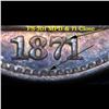 Image 4 : 1871-p FS-301 MPD Seated Liberty Half Dime 1/2 10c Grades BU+