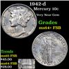 Image 1 : 1942-d Mercury Dime 10c Grades Choice Unc+ FSB