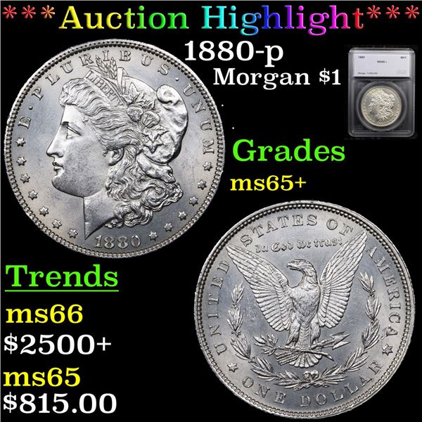 ***Auction Highlight*** 1880-p Morgan Dollar $1 Graded ms65+ By SEGS (fc)