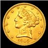 Image 2 : ***Auction Highlight*** 1905-p Gold Liberty Half Eagle $5 Graded ms64 By SEGS (fc)