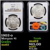 Image 1 : NGC 1902-o Morgan Dollar $1 Graded ms62 By NGC