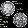 Image 1 : 1886 Liberty Nickel 5c Grades f, fine