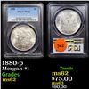 Image 1 : PCGS 1880-p Morgan Dollar $1 Graded ms62 By PCGS