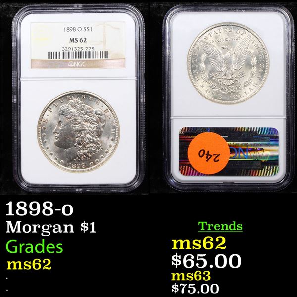 NGC 1898-o Morgan Dollar $1 Graded ms62 By NGC