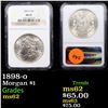 Image 1 : NGC 1898-o Morgan Dollar $1 Graded ms62 By NGC