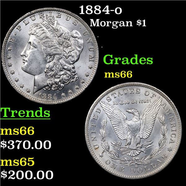 1884-o Morgan Dollar $1 Grades GEM+ Unc