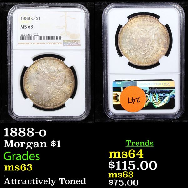 NGC 1888-o Morgan Dollar $1 Graded ms63 By NGC