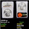 Image 1 : 1888-p Morgan Dollar $1 Graded ms62 By NGC