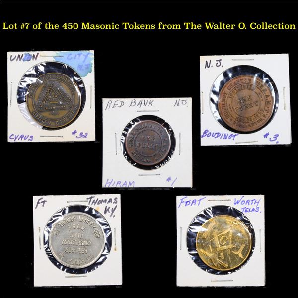 Lot #7 of the 450 Masonic Tokens from The Walter O. Collection
