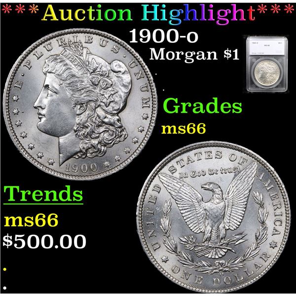 ***Auction Highlight*** 1900-o Morgan Dollar $1 Graded ms66 By SEGS (fc)
