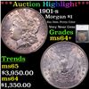 Image 1 : ***Auction Highlight*** 1901-s Morgan Dollar $1 Graded ms64+ By SEGS (fc)