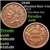 Image 1 : 1849 Braided Hair Half Cent 1/2c Grades Choice AU/BU Slider