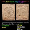 Image 1 : ***Auction Highlight*** Continental Currency February 17, 1776 $1/6 Fr-CC19 "Fugio Cent" Grades xf (