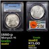 Image 1 : PCGS 1880-p Morgan Dollar $1 Graded ms62 By PCGS