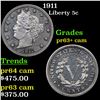 Image 1 : Proof 1911 Liberty Nickel 5c Grades Select+ Proof Cameo
