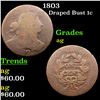 Image 1 : 1803 Draped Bust Large Cent 1c Grades ag
