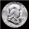 Image 2 : 1952-s Franklin Half Dollar 50c Grades Choice+ Unc