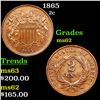 Image 1 : 1865 Two Cent Piece 2c Grades Select Unc
