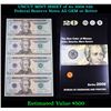 Image 1 : ***Auction Highlight*** UNCUT MINT SHEET of 4x 2006 $20 Federal Reserve Notes All GEM or Better (fc)
