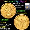 Image 1 : ***Auction Highlight*** 1845-o Gold Liberty Half Eagle $5 Graded au55 details By SEGS (fc)