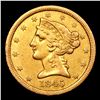 Image 2 : ***Auction Highlight*** 1845-o Gold Liberty Half Eagle $5 Graded au55 details By SEGS (fc)