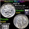 Image 1 : ***Auction Highlight*** 1927-d Mercury Dime 10c Graded GEM Unc By USCG (fc)